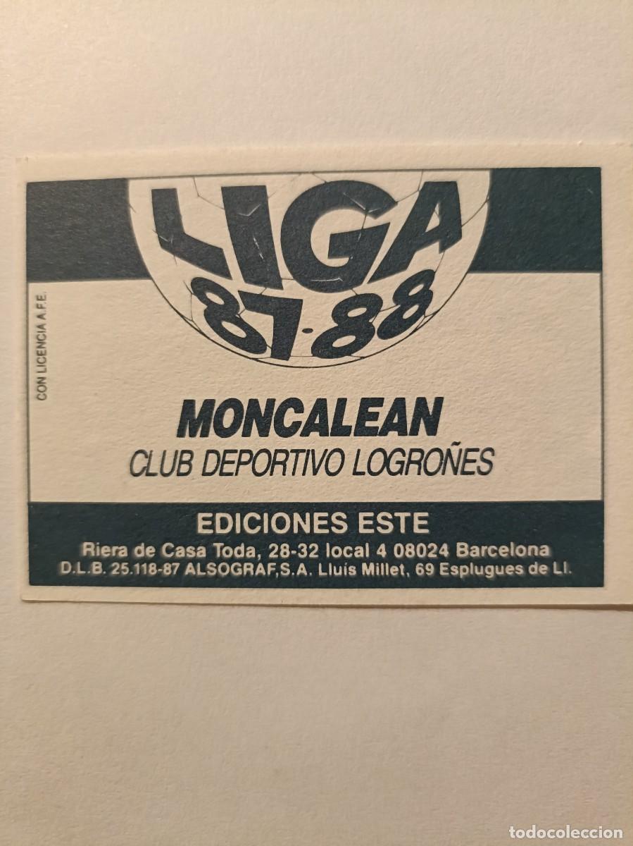 Cromos de f&uacute;tbol: MONCALEAN C.D. LOGRO&Ntilde;ES LIGA 87/88 ESTE - Foto 2