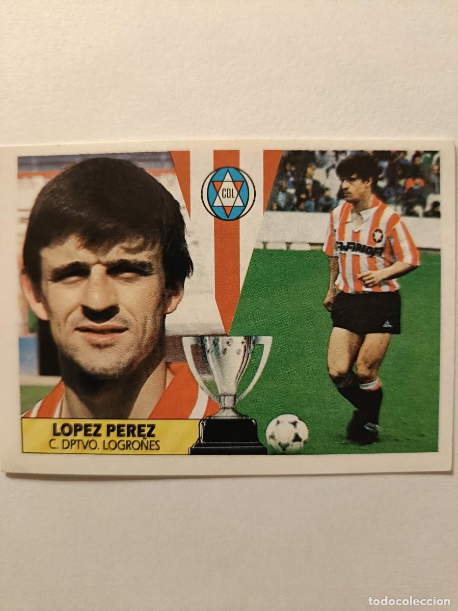Cromos de F&uacute;tbol: LOPEZ PEREZ C.D. LOGRO&Ntilde;ES LIGA 87/88 ESTE