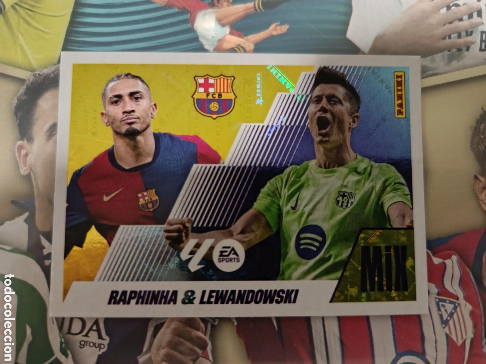 Figurine di Calcio: LIGA ESTE 2025 2026 25 26 - PANINI - N&ordm; 21 RAPHINHA & LEWANDOWSKI BARCELONA MIX