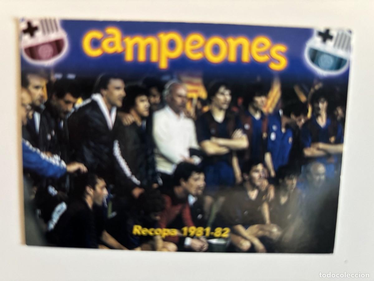 Cromos de f&uacute;tbol: Cromo Card Panini 100 a&ntilde;os Historia Bar&ccedil;a 1899-1999 Campeones-ReCopa 1981-82) Num. 60