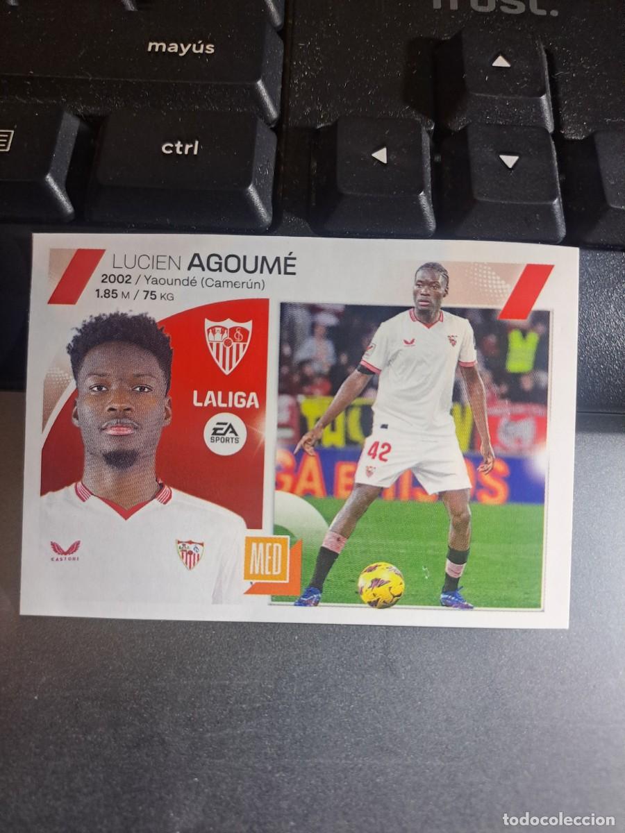 Fu&szlig;ball-Sticker: CROMO AGOUME 31 SEVILLA MERCADO DE INVIERNO ACTUALIZACION LIGA 2023 2024 23 24 ESTE PANINI NUNCA PEG