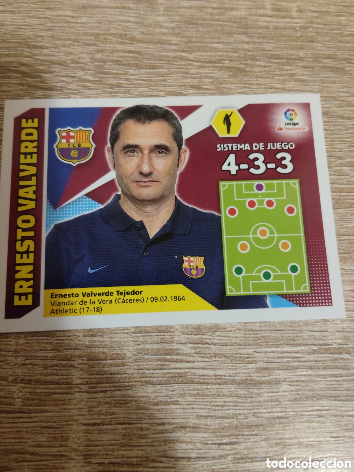 Cromos de F&uacute;tbol: Ernesto Valverde Barcelona liga 2017 2018 17 18 ediciones este