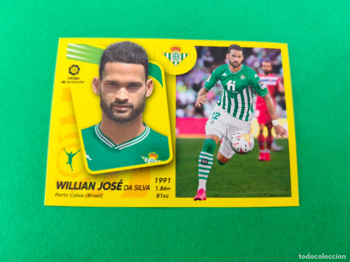 Cromos de F&uacute;tbol: CROMO FUTBOL WILLIAM JOS&Eacute; REAL BETIS SIN PEGAR FICHAJE N&ordm; 53 LIGA ESTE 2021-2022/21-22