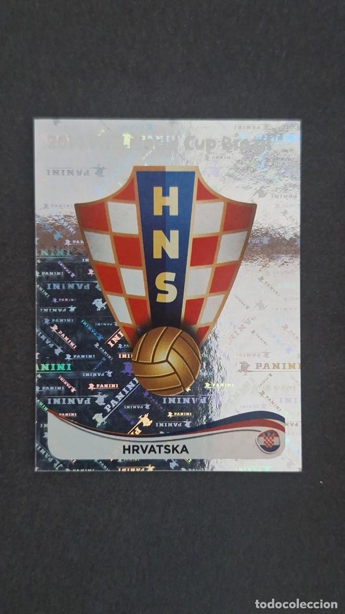 Cromos de f&uacute;tbol: L1 ESCUDO SELECCION CROACIA 51 MUNDIAL BRASIL 2014 PANINI NUNCA PEGADO SIN PEGAR