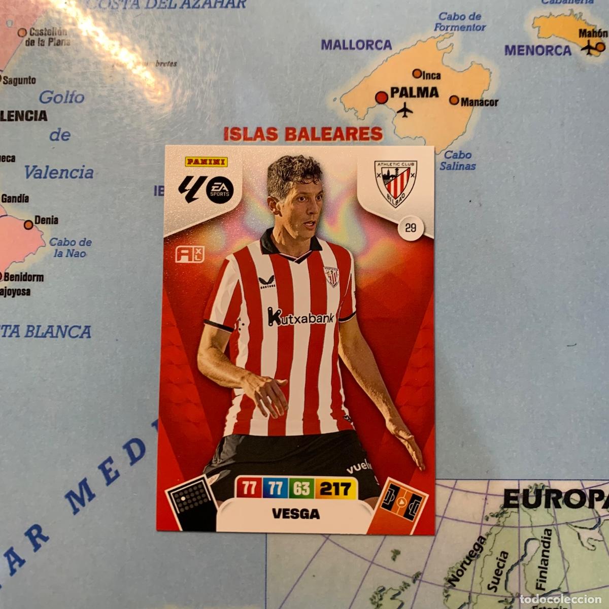 Cromos de F&uacute;tbol: Vesga n&uacute;mero 29 del Athletic de Bilbao cromo adrenalyn XL 25-26 2025-2026