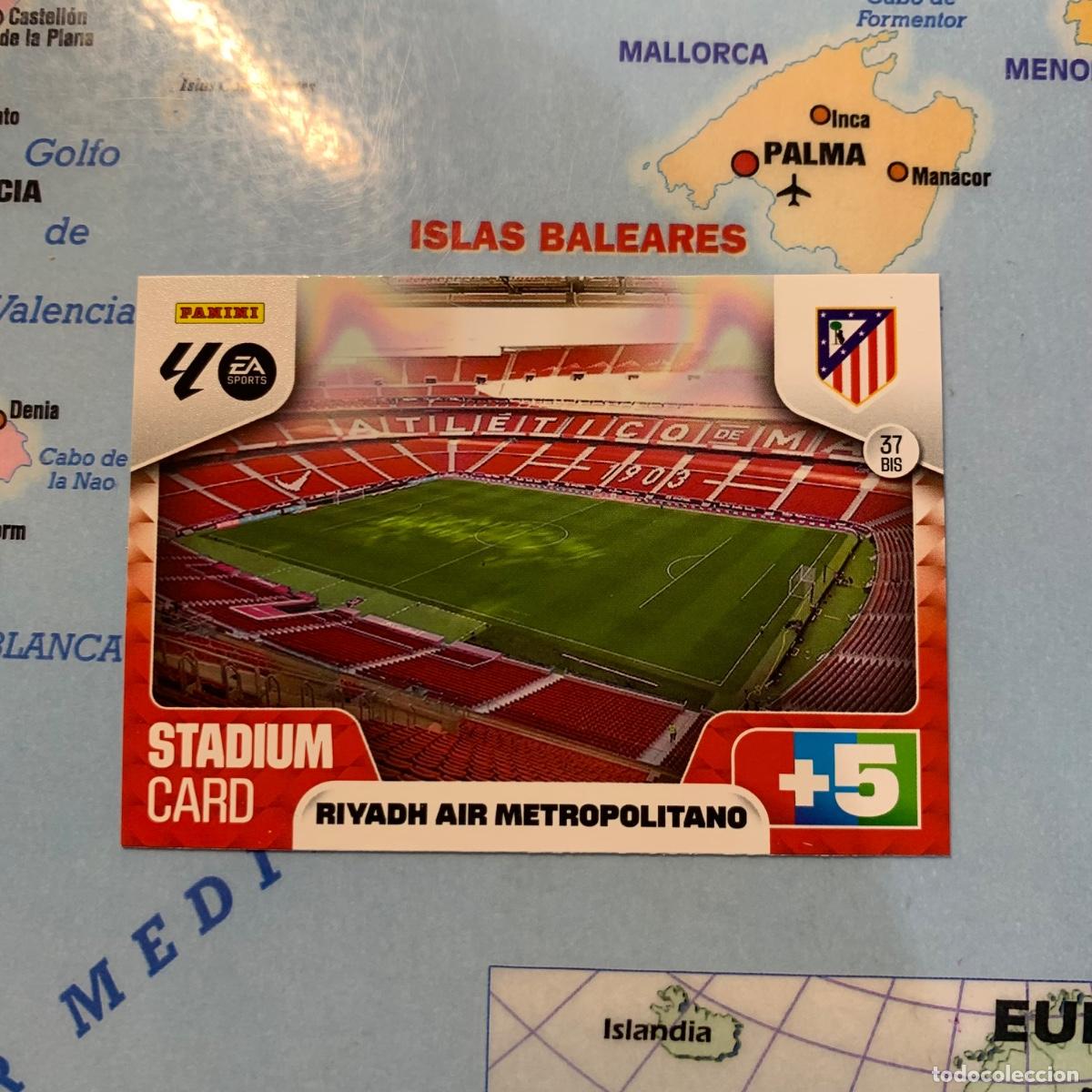 Cartes &agrave; collectionner de Football: Stadium Card del Atl&eacute;tico de Madrid n&uacute;mero 37 Bis cromo adrenalyn XL 25-26 2025-2026