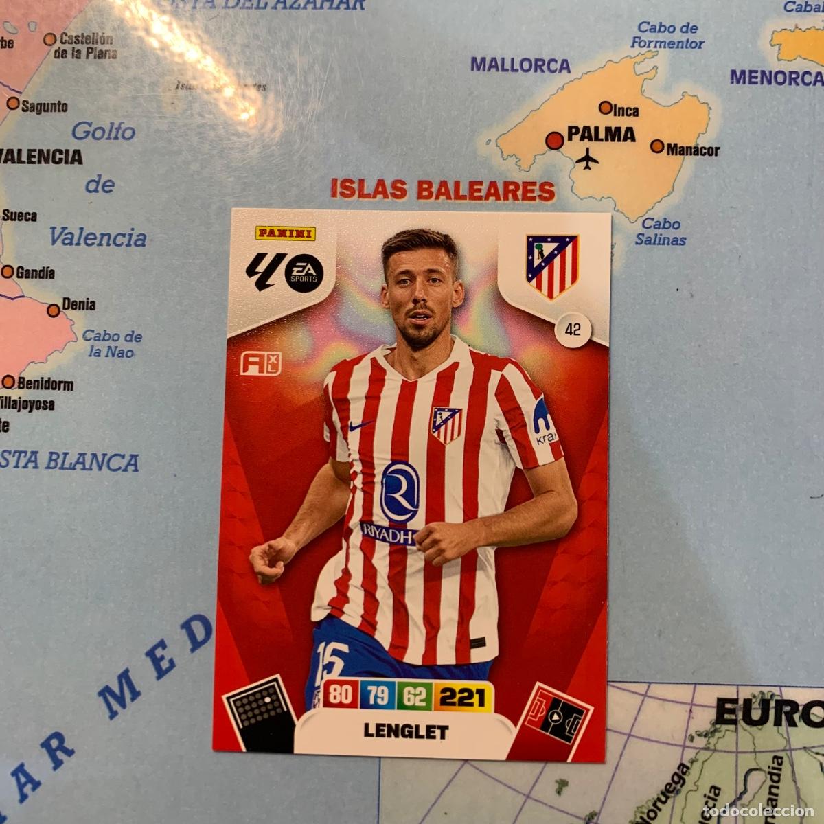 Cromos de F&uacute;tbol: Lenglet n&uacute;mero 42 del Atl&eacute;tico de Madrid cromo adrenalyn XL 25-26 2025-2026