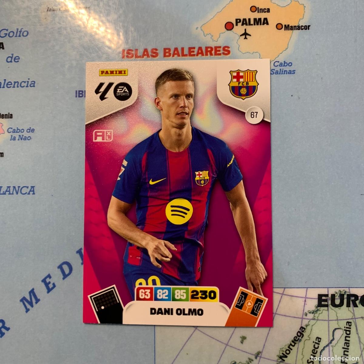 Cromos de F&uacute;tbol: Dani Olmo n&uacute;mero 67 del Barcelona cromo adrenalyn XL 25-26 2025-2026