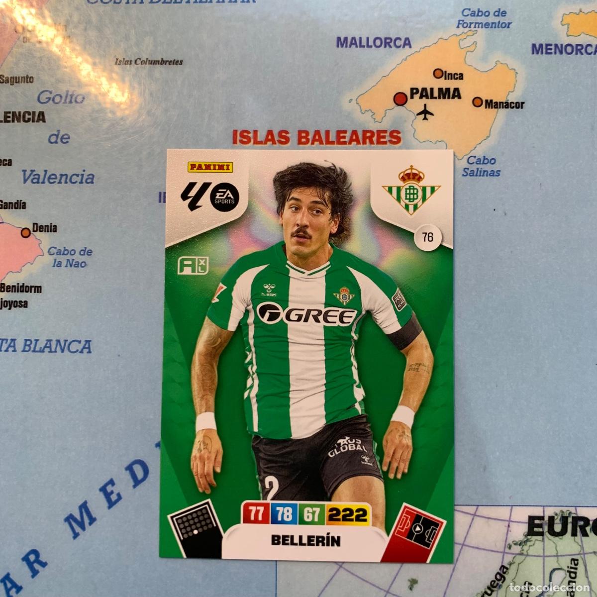 Cromos de F&uacute;tbol: Bellerin n&uacute;mero 76 del Betis cromo adrenalyn XL 25-26 2025-2026