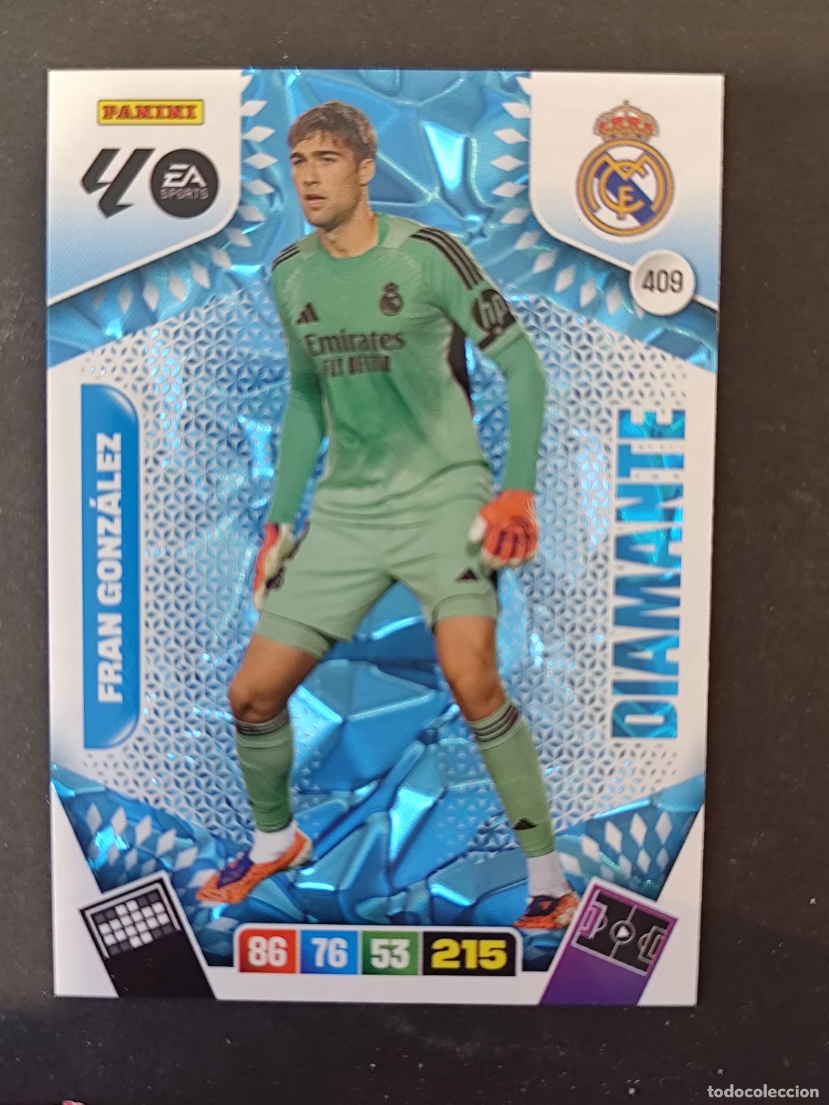 Cromos de F&uacute;tbol: 409 FRAN GONZ&Aacute;LEZ REAL MADRID DIAMANTE ADRENALYN 2025 2026 25 26