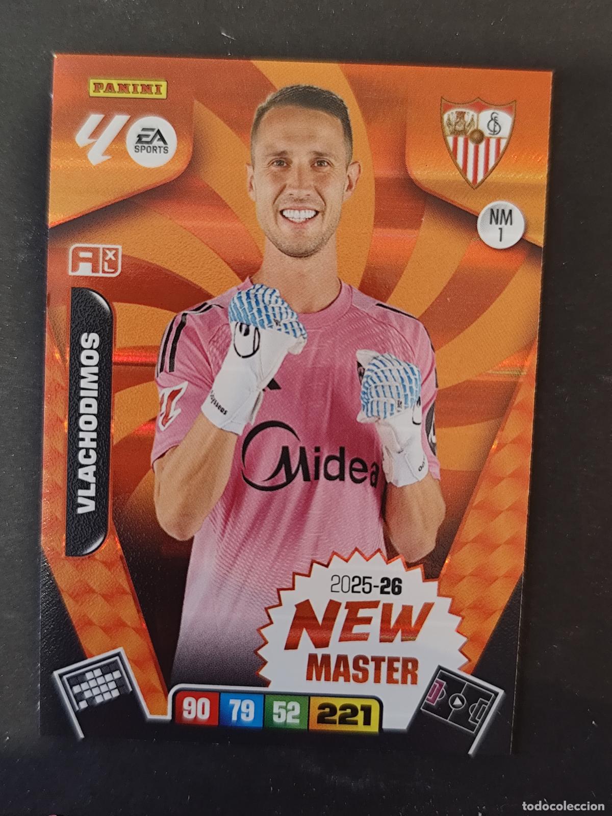Cromos de Futebol: NM1 NM 1 VLACHODIMOS SEVILLA NEW MASTER ADRENALYN 2025 2026 25 26