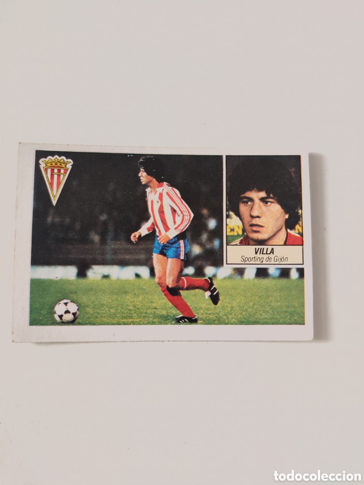 Cromos de F&uacute;tbol: Este 84 85 nuevo sin pegar buen estado Sporting Gij&oacute;n Villa