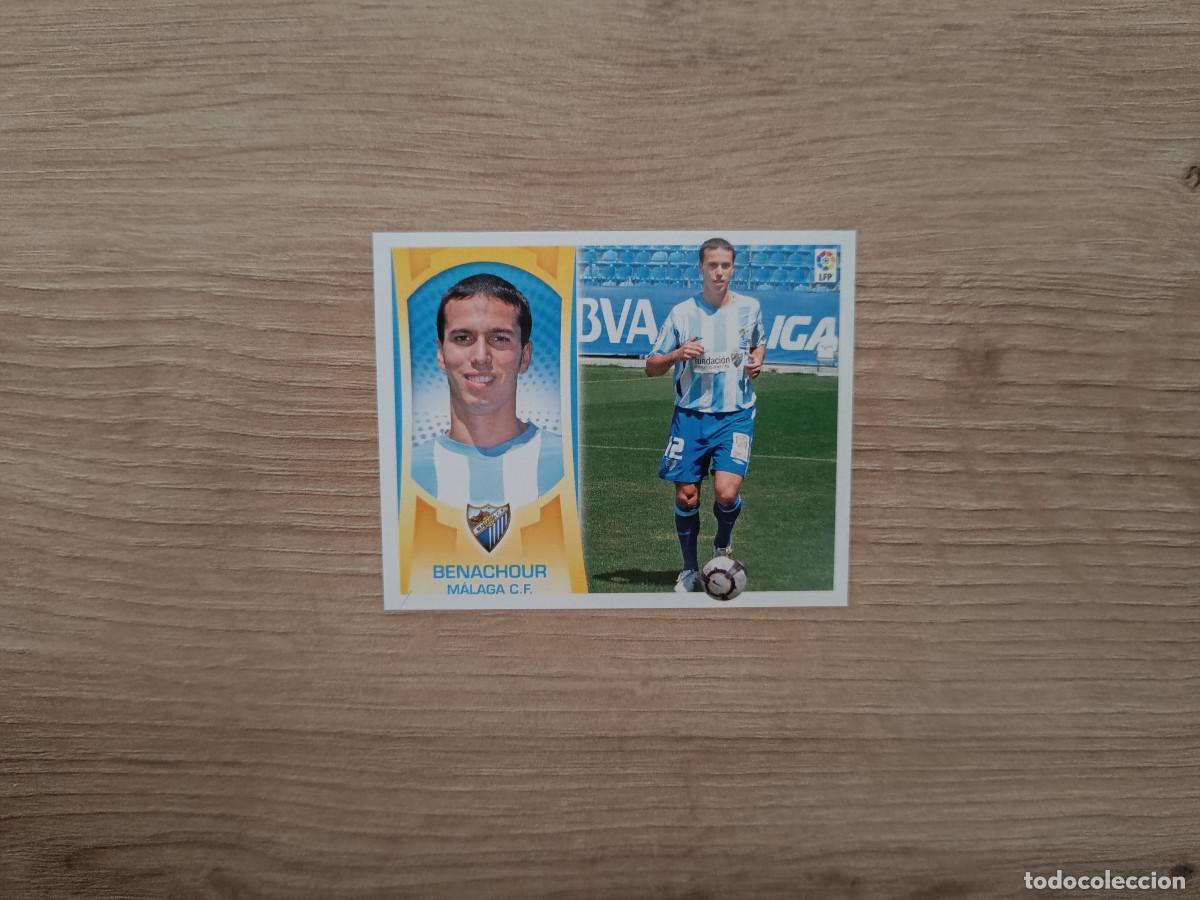 Figurine di Calcio: CROMO DE F&Uacute;TBOL LIGA ESTE BENACHOUR COLOCA MALAGA SIN PEGAR NUNCA PEGADO 09 10 2009 2010