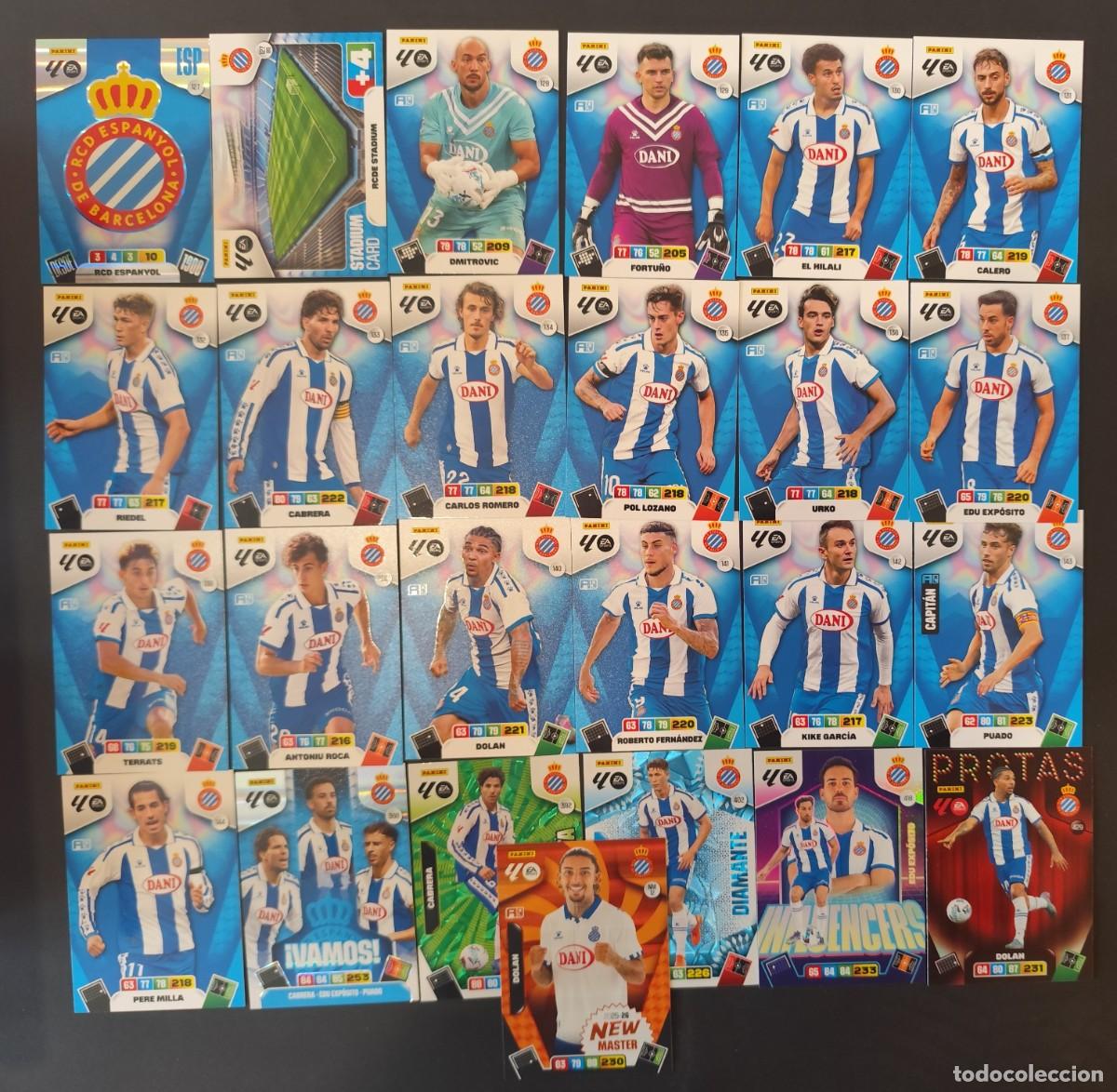 Cartes &agrave; collectionner de Football: EQUIPO COMPLETO (25 CARDS) ESPANYOL ADRENALYN 2025 2026 25 26 B&Aacute;SICOS + BRILLANTES
