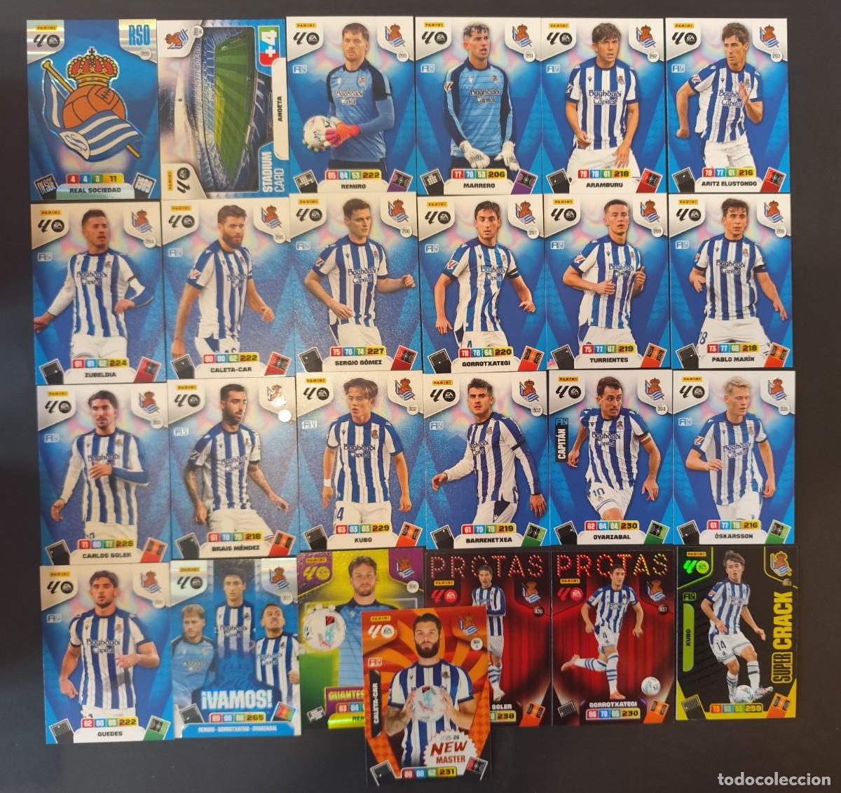 Cartes &agrave; collectionner de Football: EQUIPO COMPLETO (25 CARDS) REAL SOCIEDAD ADRENALYN 2025 2026 25 26 B&Aacute;SICOS + BRILLANTES