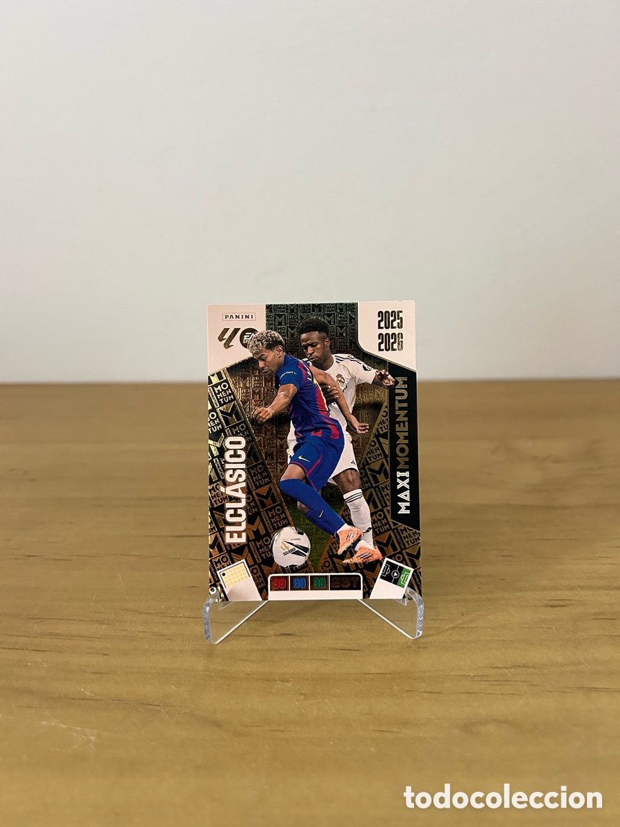 Cromos de F&uacute;tbol: MAXI MOMENTUM LAMINE YAMAL-VINICIUS EL CL&Aacute;SICO ADRENALYN XL 2025-26