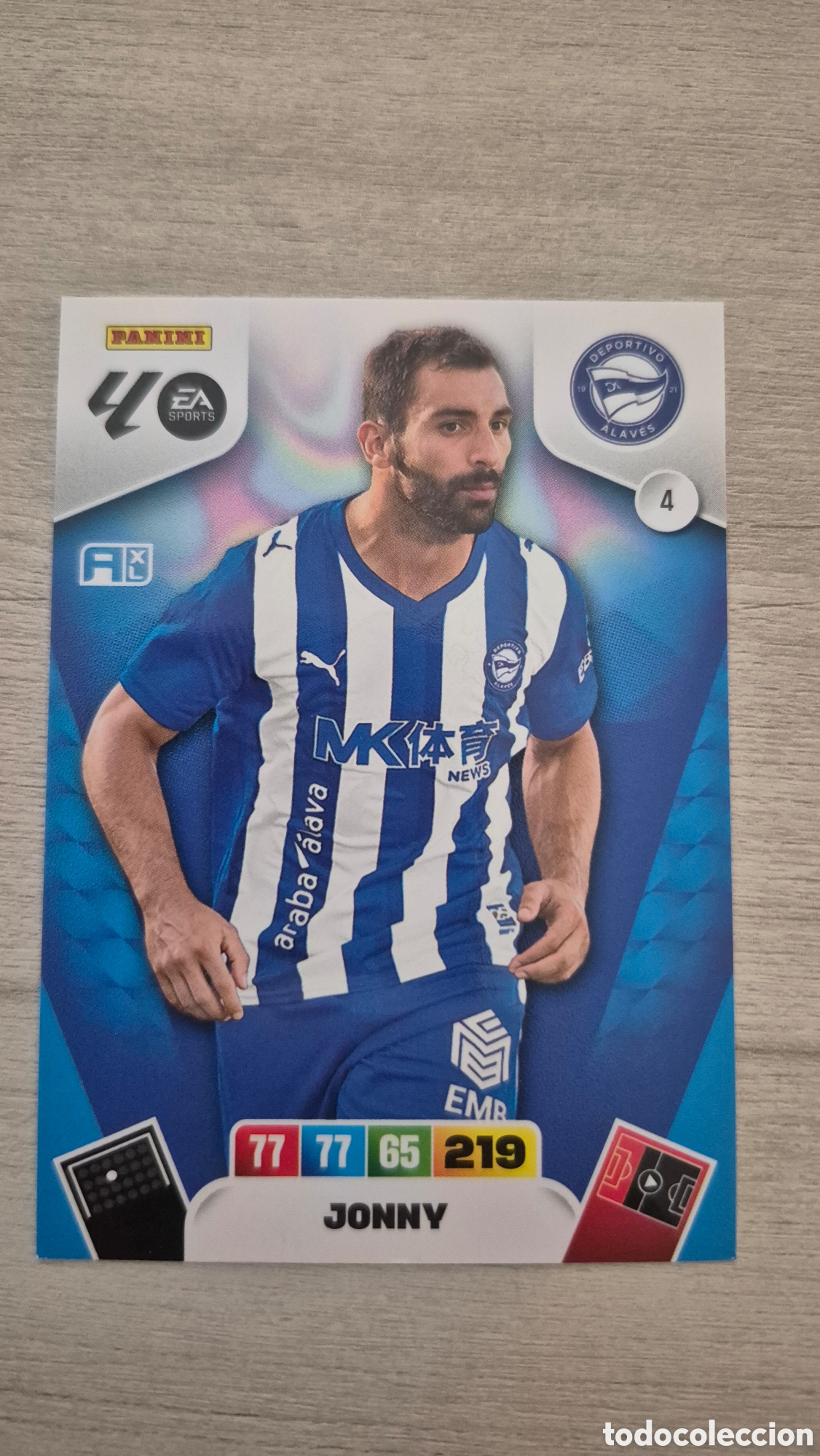 Fu&szlig;ball-Sticker: N&deg;4 Alaves Jonny Adrenalyn 25/26
