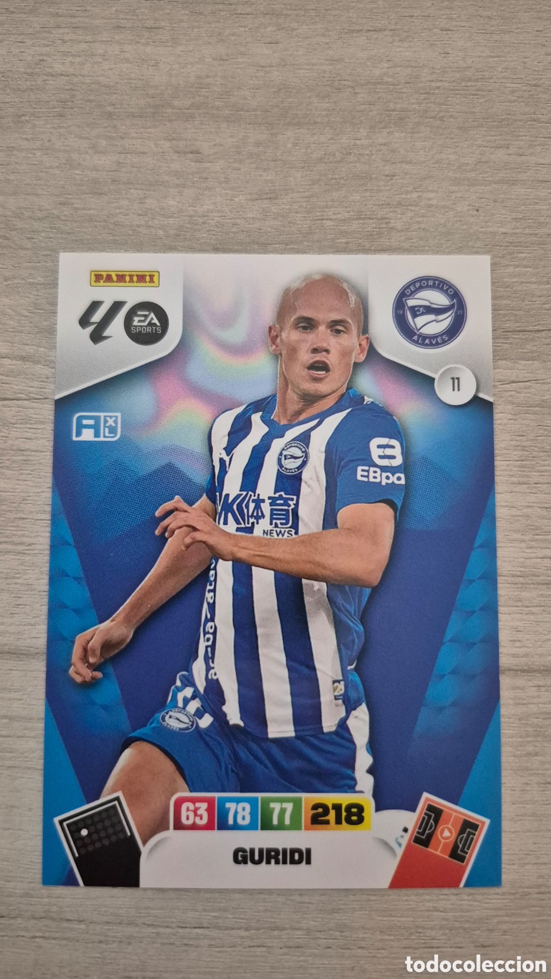 Football Stickers: N&deg;11 Alaves Guridi Adrenalyn 25/26