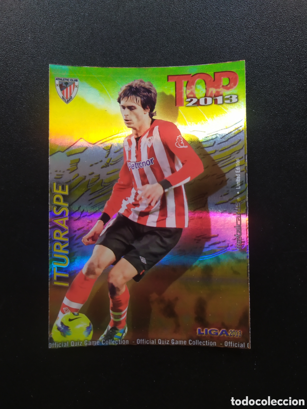 Cromos de f&uacute;tbol: Mundicromo fichas Liga 2012 2013 12 13 Iturraspe top brillo dorado rayas n&deg; 592 Athletic Bilbao