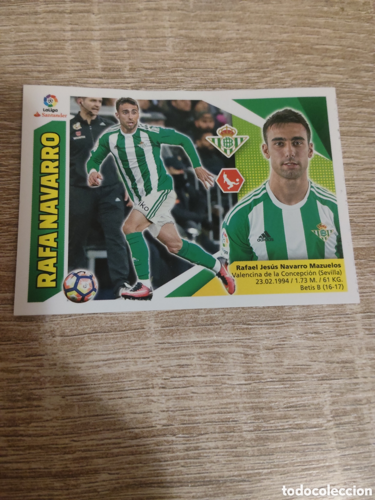 Cromos de F&uacute;tbol: Rafa Navarro Real Betis liga 2017 2018 17 18 ediciones este