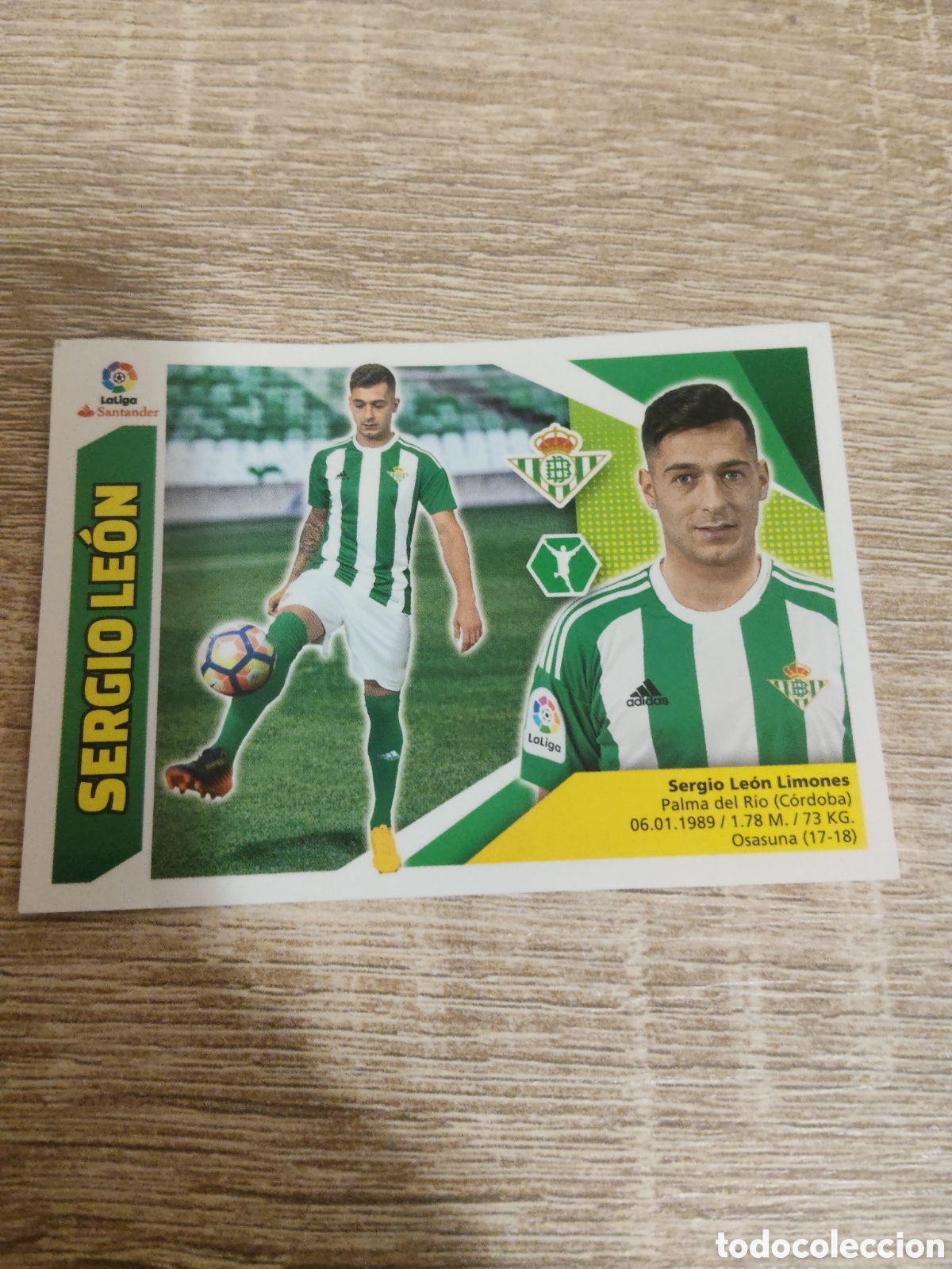 Cromos de F&uacute;tbol: Sergio Le&oacute;n Real Betis liga 2017 2018 17 18 ediciones este