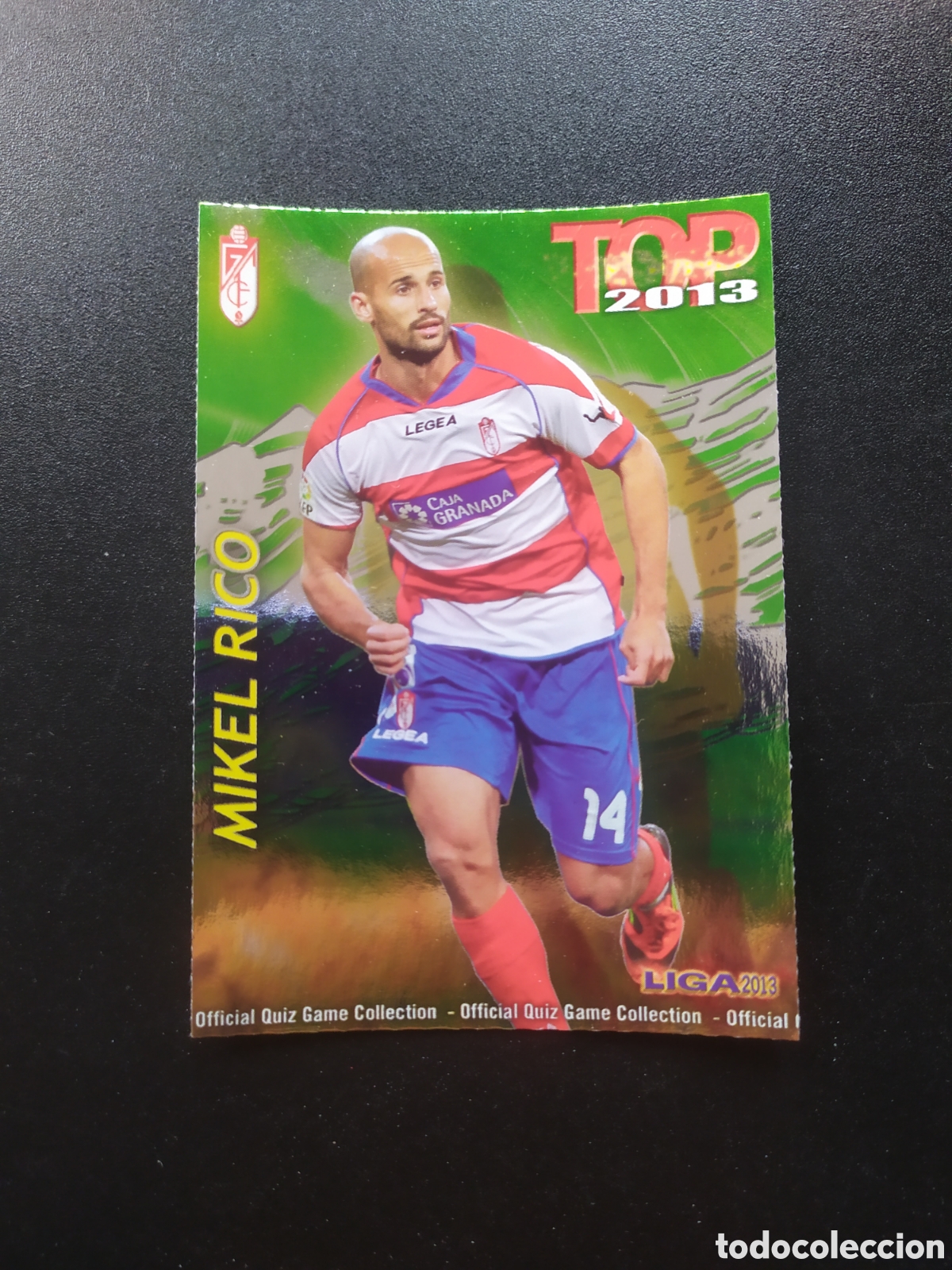 Cromos de f&uacute;tbol: Mundicromo fichas Liga 2012 2013 12 13 Mikel Rico top brillo verde n&deg; 593 Granada