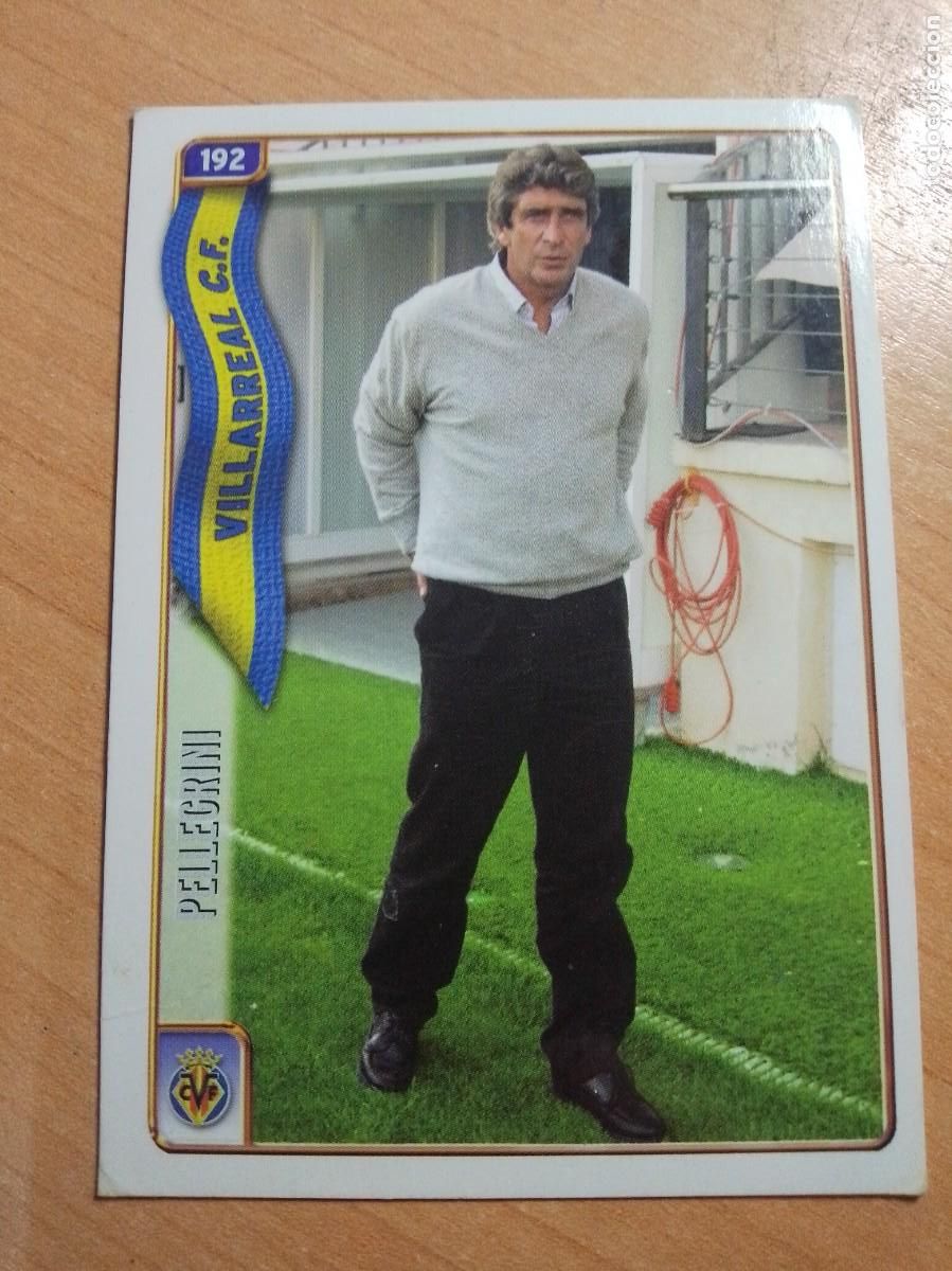 Cromos de F&uacute;tbol: 192 PELLEGRINI ENTRENADOR VILLARREAL 04 05 MUNDICROMO 2094 2005