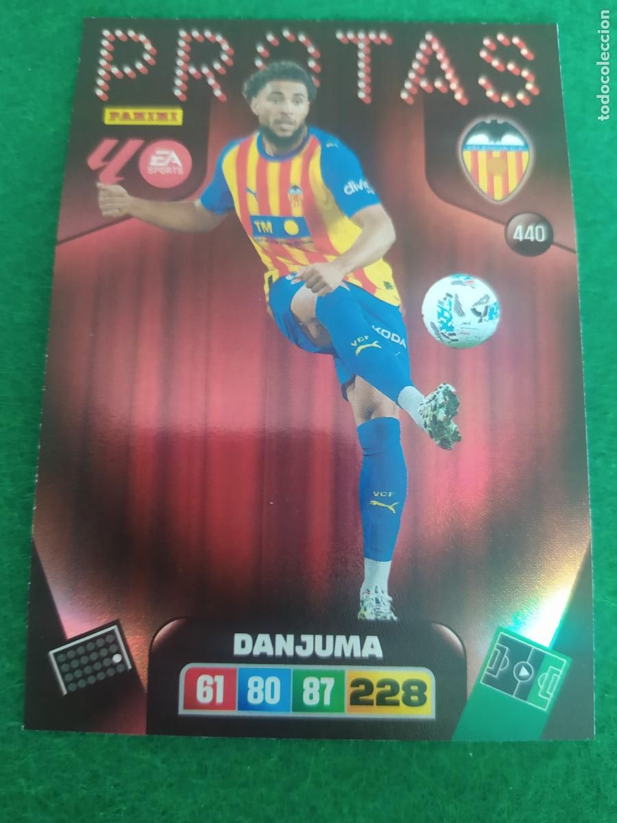 Fu&szlig;ball-Sticker: adrenalyn xl 2025 2026 codigo sin activar protas n&ordm; 440 danjuma valencia