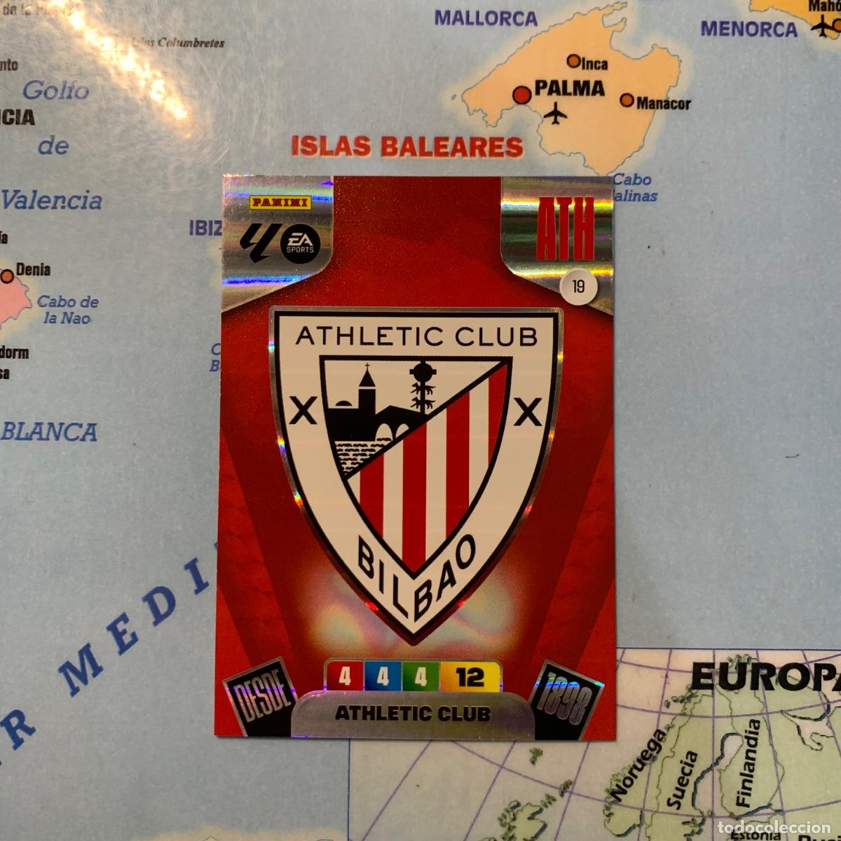 Cromos de f&uacute;tbol: Escudo del Athletic de Bilbao n&uacute;mero 19 cromo adrenalyn XL 25-26 2025-2026