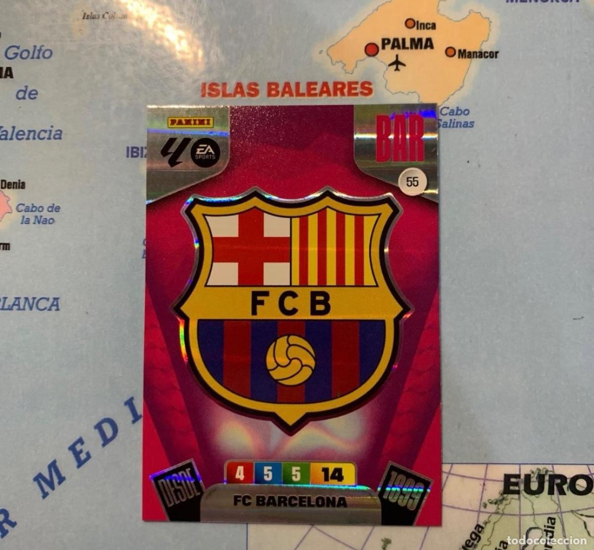 Cromos de F&uacute;tbol: Escudo del Barcelona n&uacute;mero 55 cromo adrenalyn XL 25-26 2025-2026