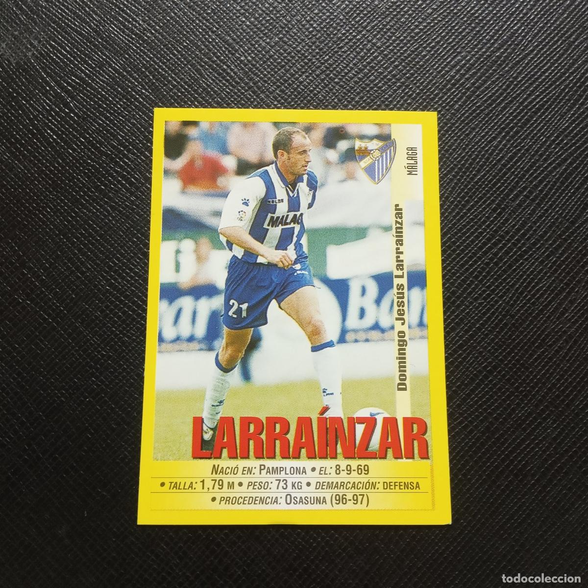 Cromos de Futebol: 308 LARRAINZAR MALAGA PANINI 1999 2000 CROMO FUTBOL LIGA 99 00 SIN PEGAR - A182 PG10