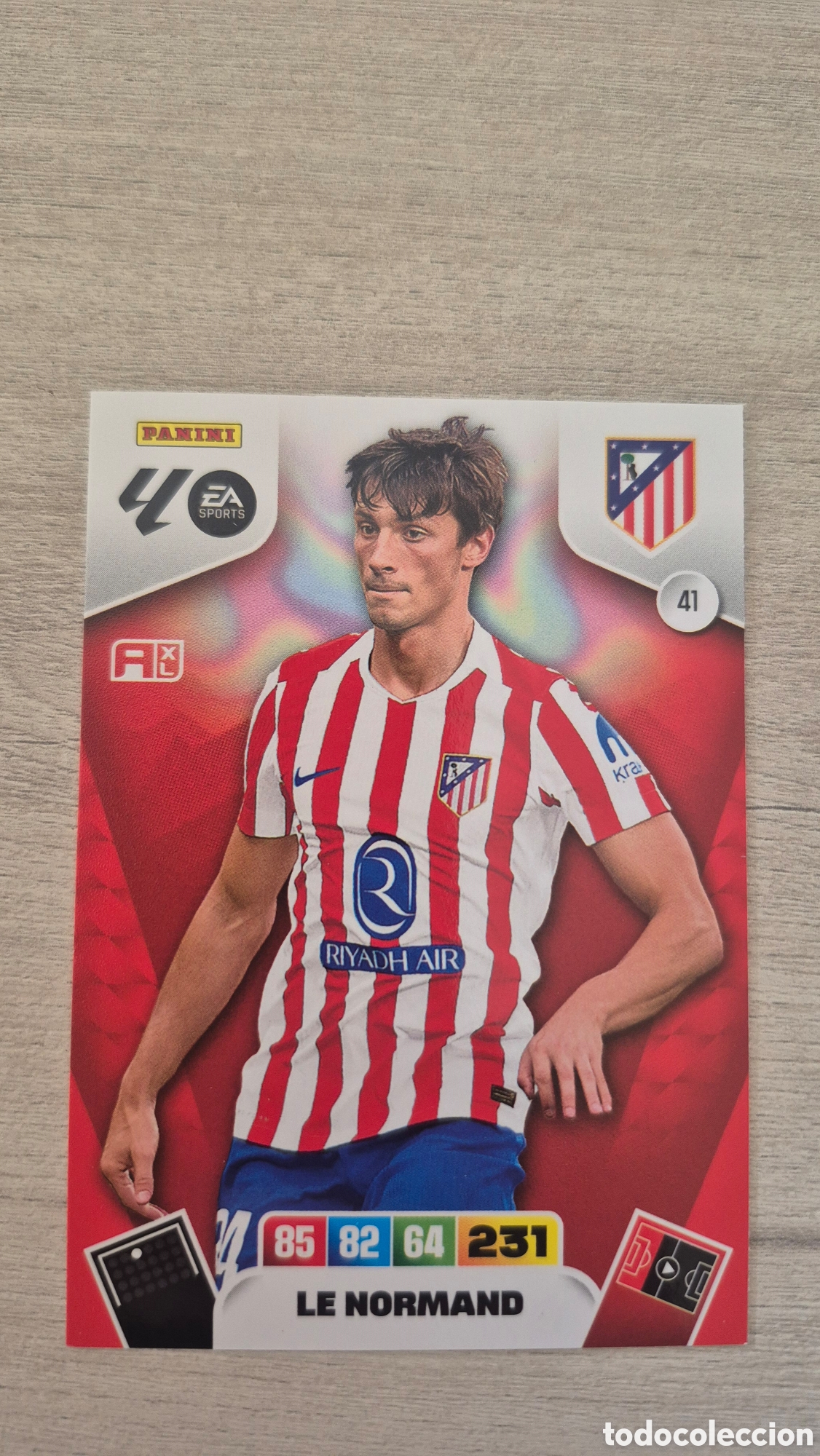 Fu&szlig;ball-Sticker: N&deg;41 Atl&eacute;tico de Madrid Le Normand Adrenalyn 25/26