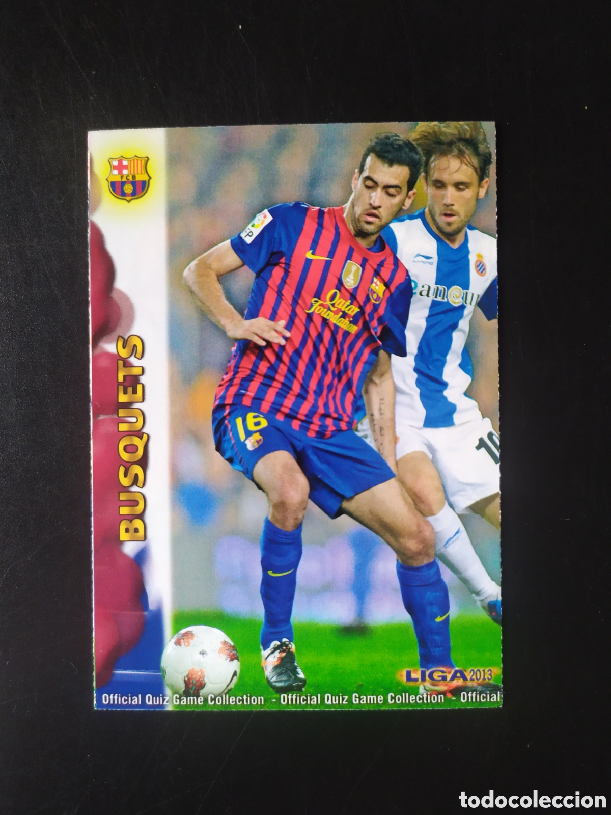Cromos de f&uacute;tbol: Mundicromo fichas Liga 2012 2013 12 13 Busquets corregido n&deg; 39 Barcelona