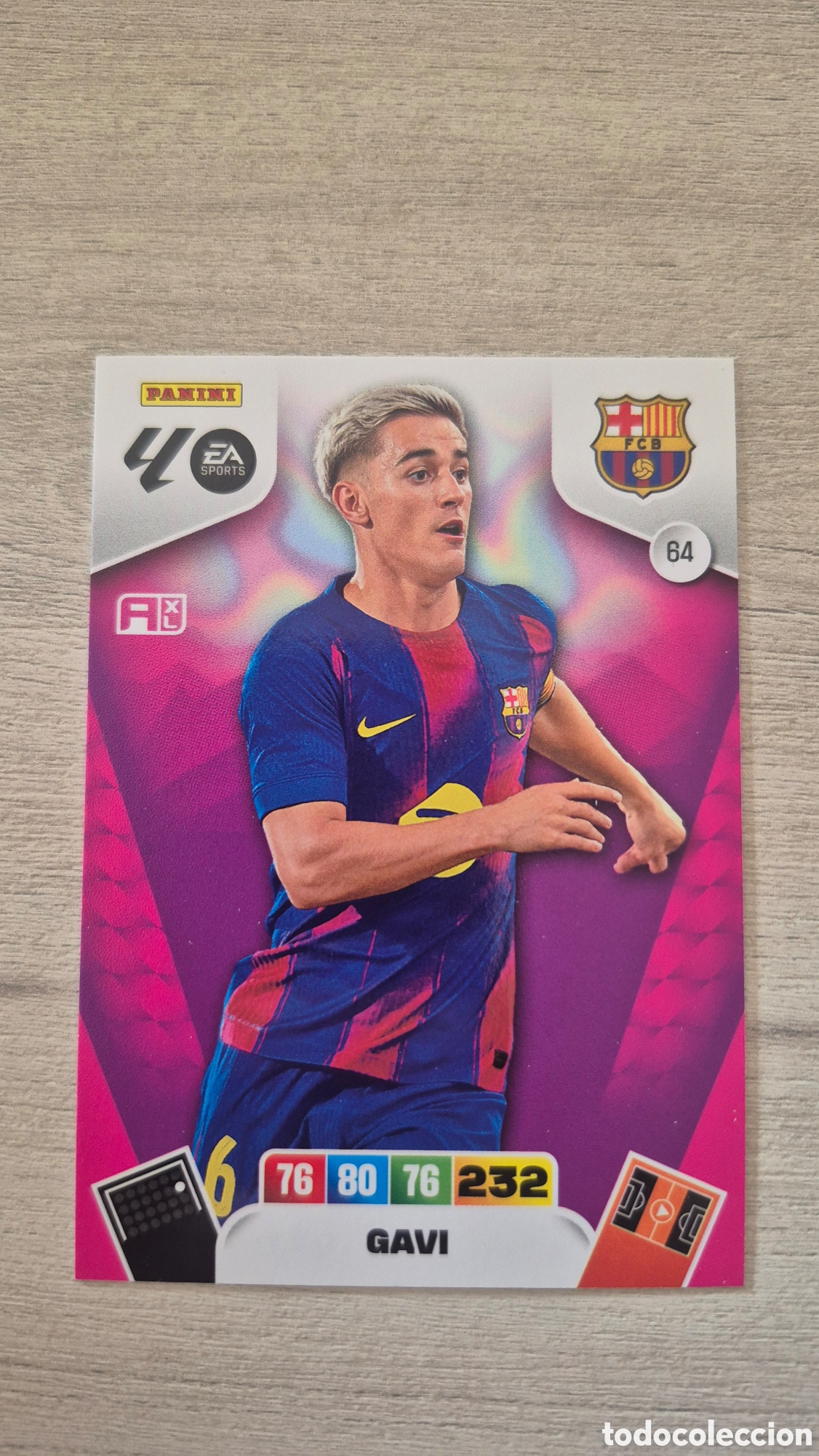 Figurine di Calcio: N&deg;64 Barcelona Gavi Adrenalyn 25/26