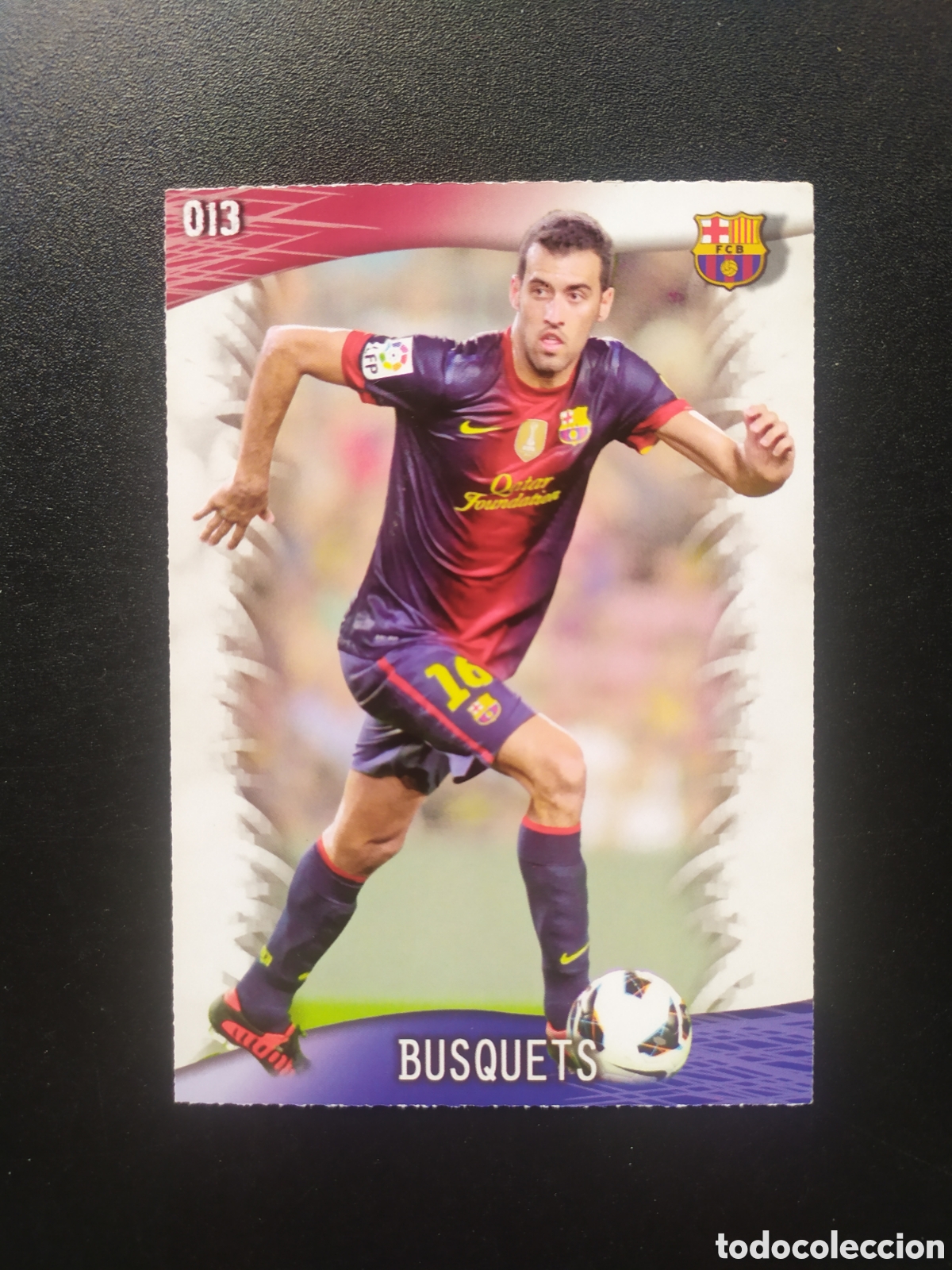 Cromos de F&uacute;tbol: Mundicromo fichas Liga 2013 2014 13 14 Busquets n&deg; 13 Barcelona