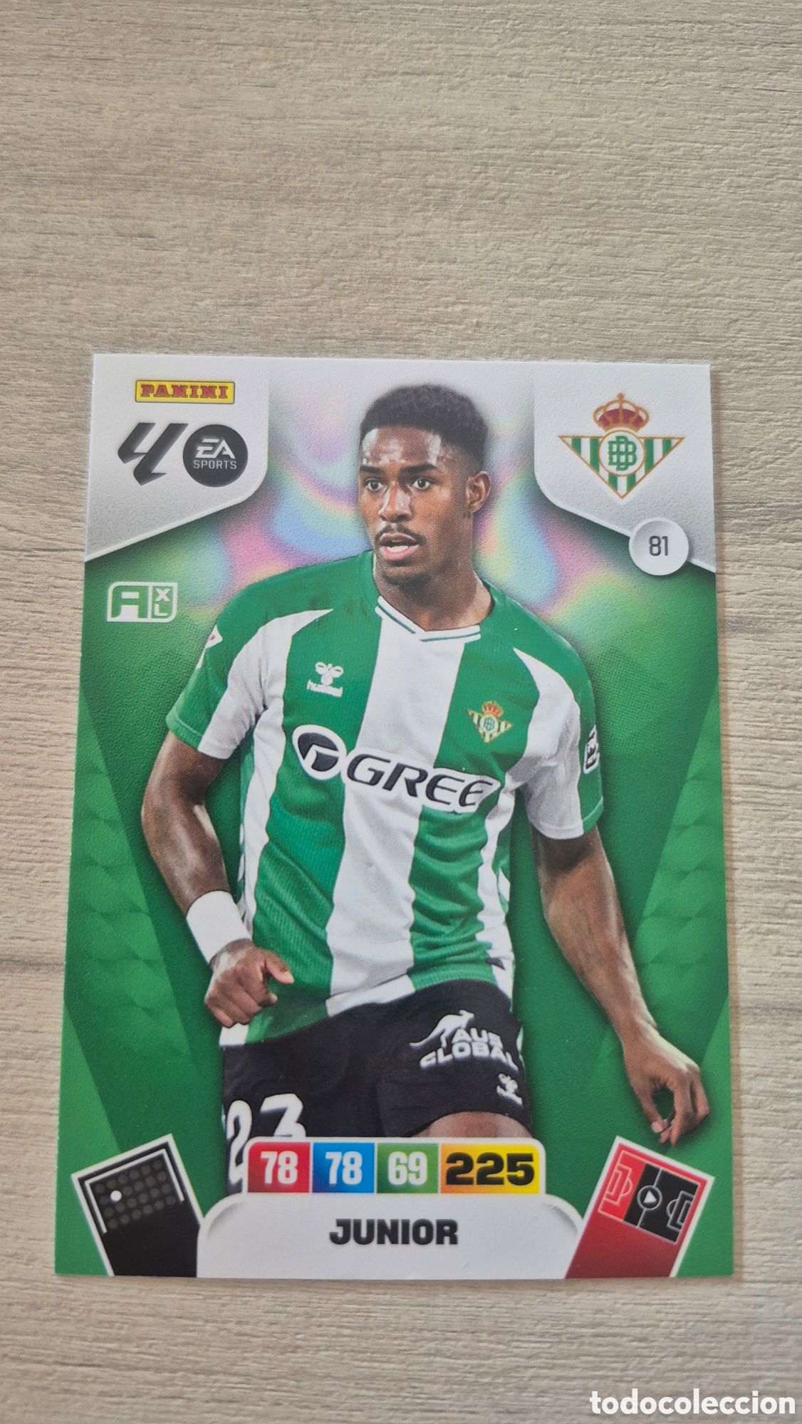 Cromos de F&uacute;tbol: N&deg;81 Betis Junior Adrenalyn 25/26
