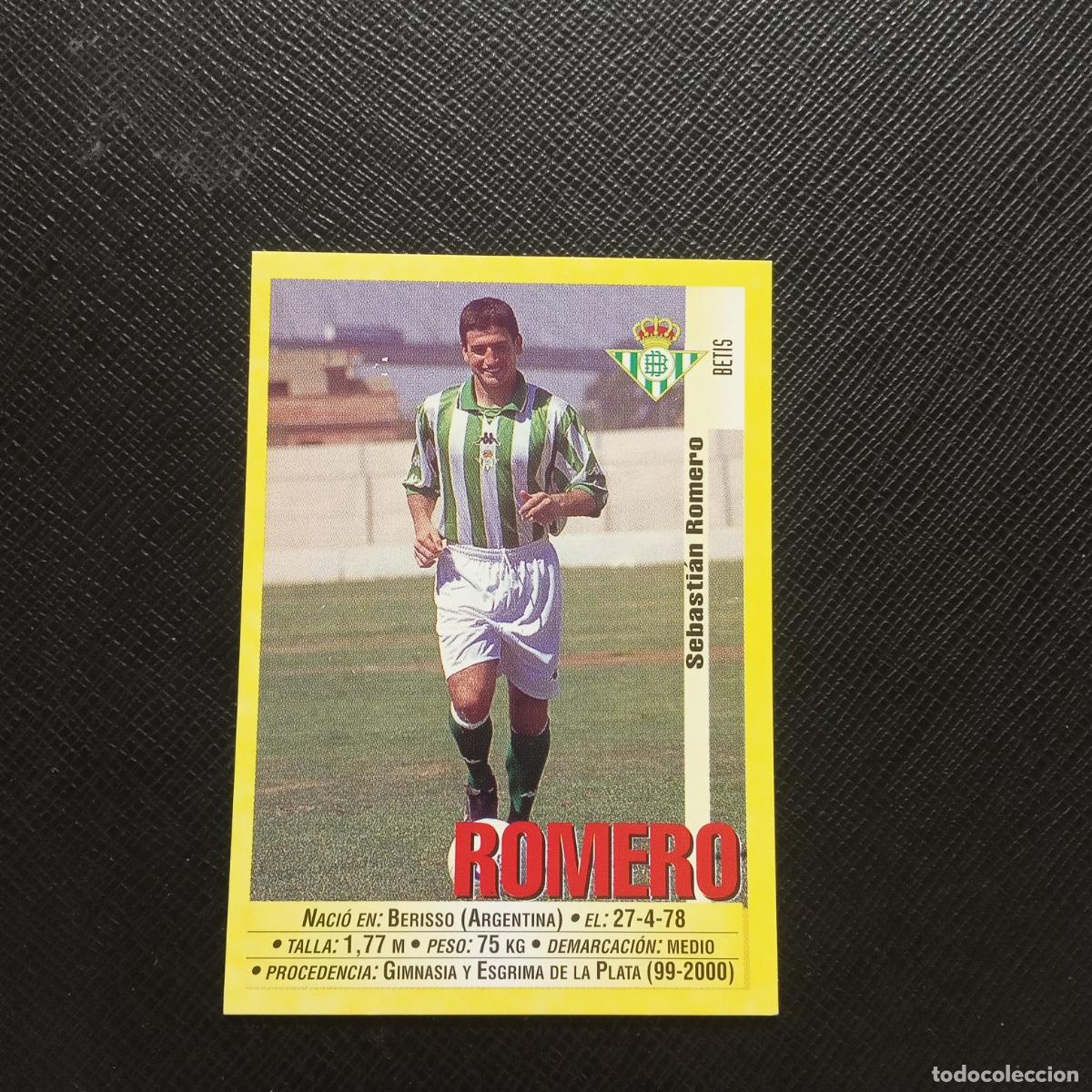 Cromos de F&uacute;tbol: 207A 207 ROMERO REAL BETIS PANINI 1999 2000 CROMO FUTBOL LIGA 99 00 SIN PEGAR - A182 PG280