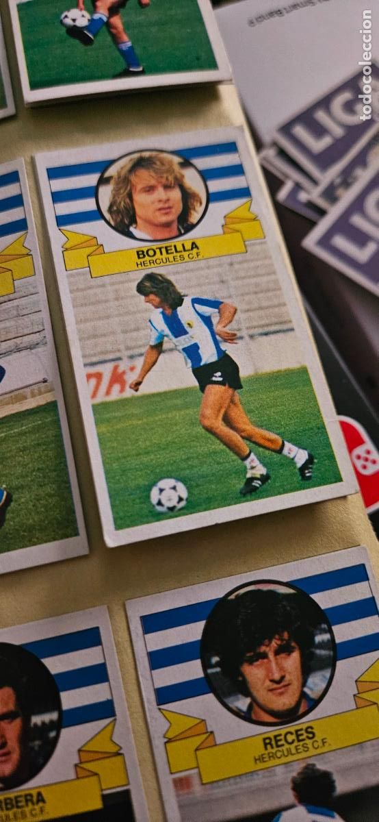Figurine di Calcio: hercules botella debajo alcarez coloca y baja 1985 1986 85 86 despegado
