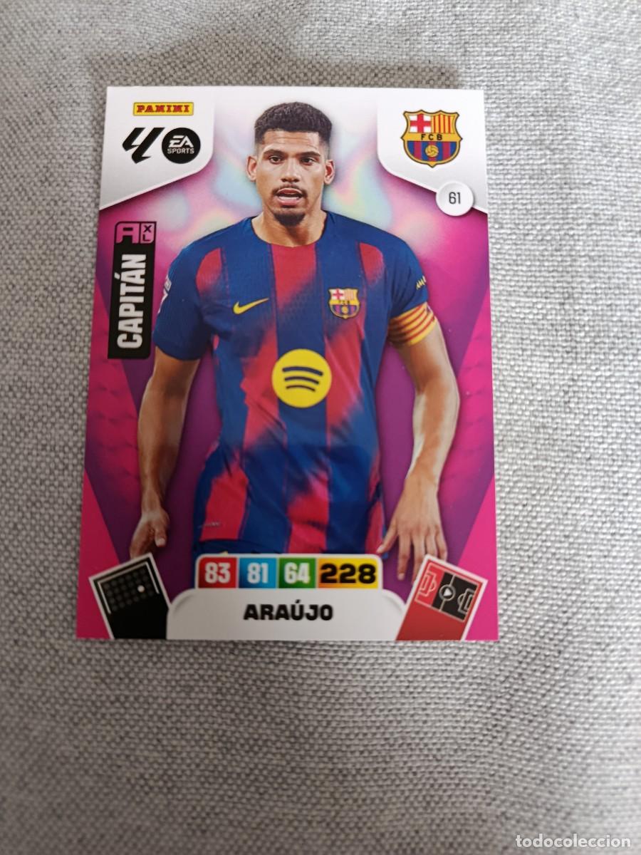 Cromos de F&uacute;tbol: Adrenalyn 25/26. 61- Araujo. Barcelona.