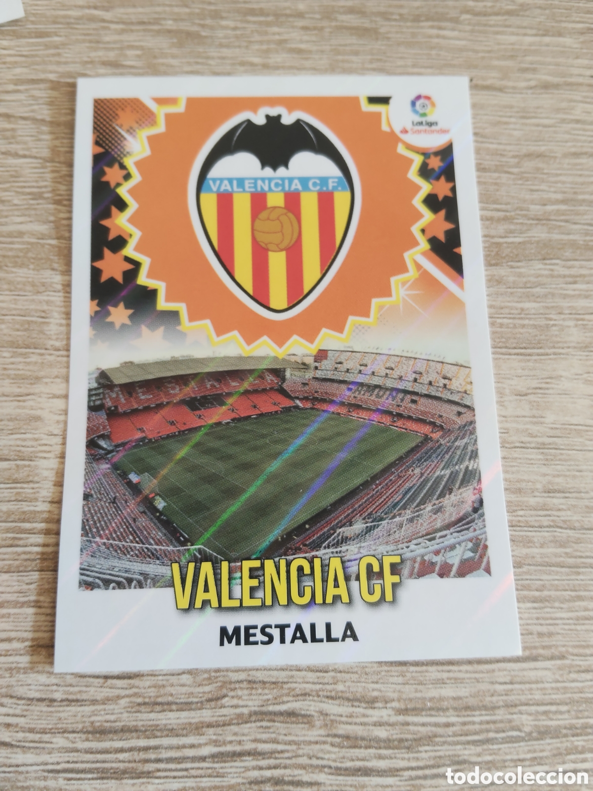 Cromos de F&uacute;tbol: Escudo Valencia liga 2018 2019 18 19 ediciones este