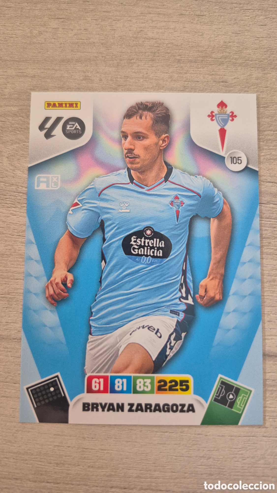 Cromos de F&uacute;tbol: N&deg;105 Celta de Vigo Bryan Zaragoza Adrenalyn 25/26