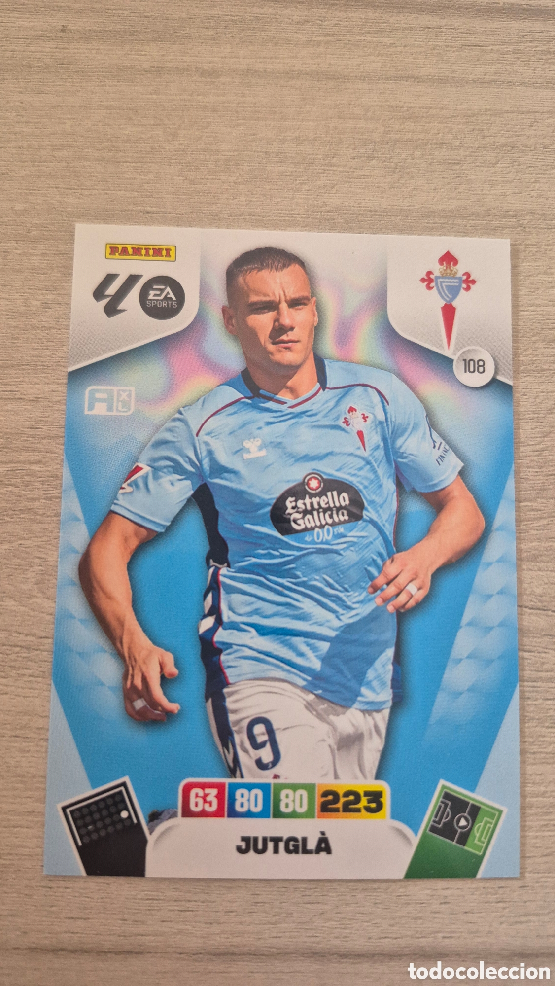 Cromos de F&uacute;tbol: N&deg;108 Celta de Vigo Jutgla Adrenalyn 25/26