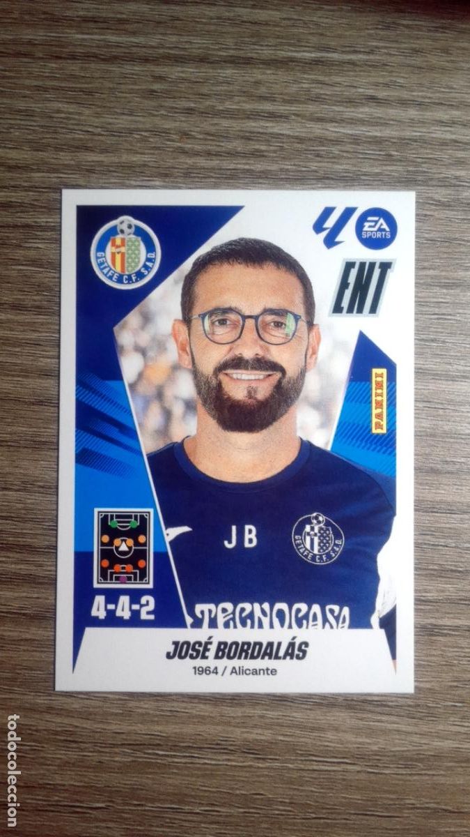 Cromos de F&uacute;tbol: Liga ESTE 2025-26 2 JOS&Eacute; BORDAL&Aacute;S (ENTRENADOR) Getafe PANINI 2025/26 25 26