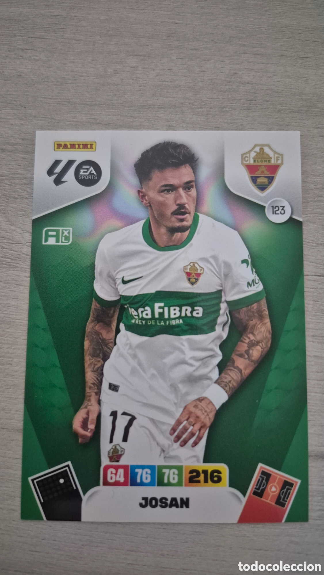 Figurine di Calcio: N&deg;123 Elche Josan Adrenalyn 25/26