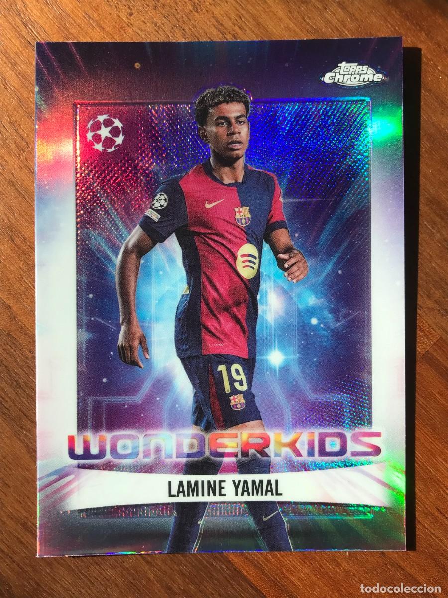 Cromos de F&uacute;tbol: LAMINE YAMAL - FC BARCELONA - WONDERKIDS - TOPPS CHROME UEFA 2024 2025 24 25