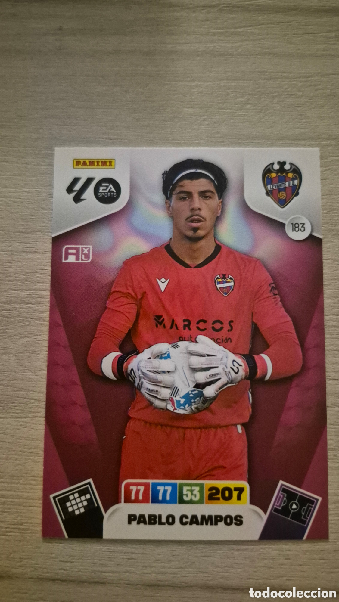 Fu&szlig;ball-Sticker: N&deg;183 Levante Pablo Campos Adrenalyn 25/26