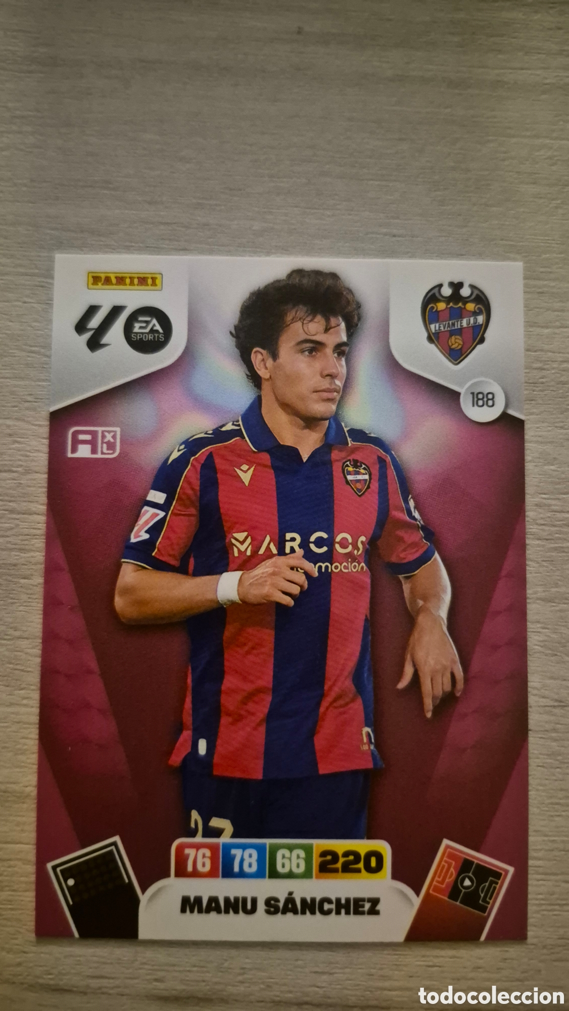 Cartes &agrave; collectionner de Football: N&deg;188 Levante Manu S&aacute;nchez Adrenalyn 25/26