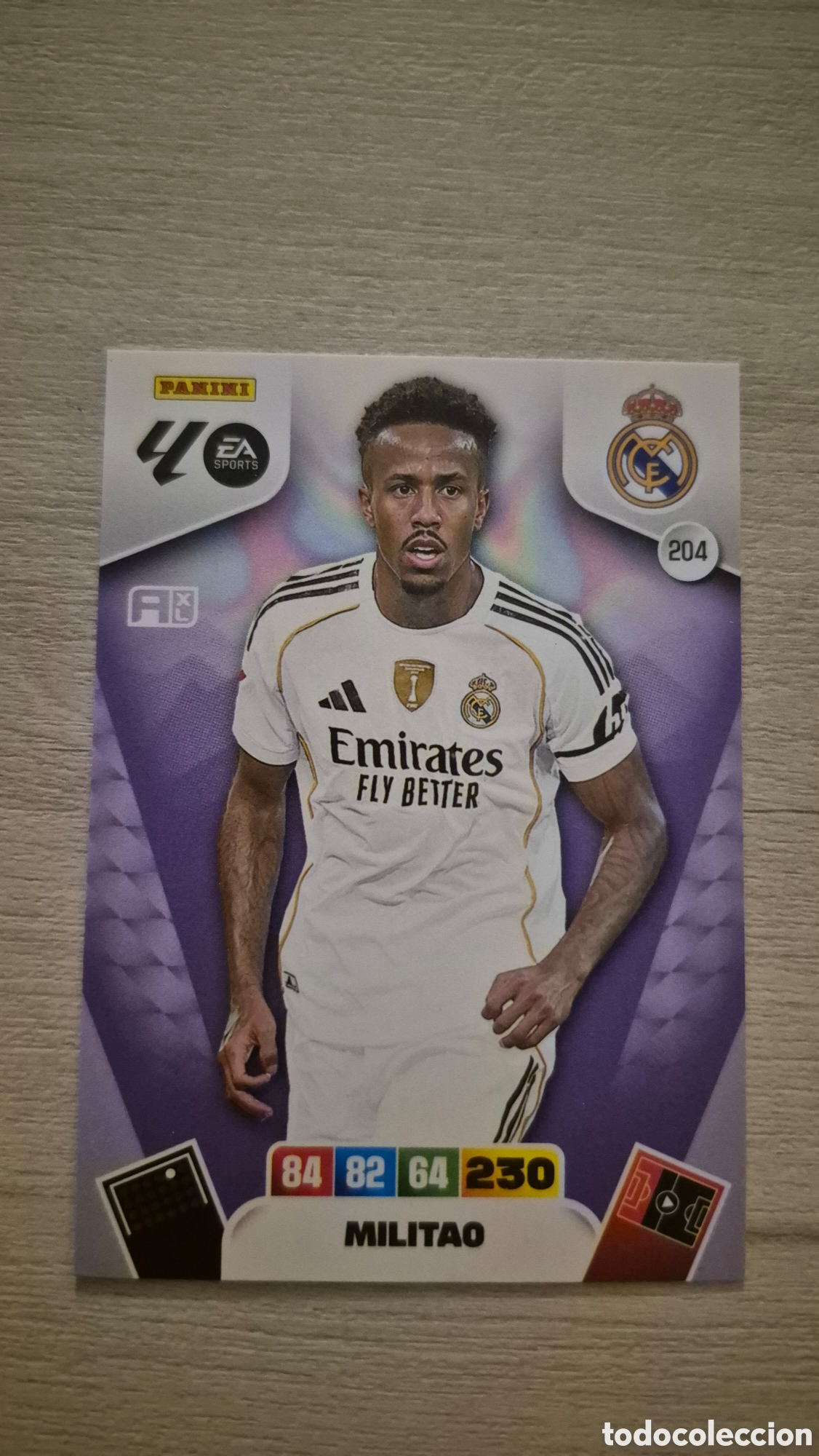 Fu&szlig;ball-Sticker: N&deg;204 Real Madrid Militao Adrenalyn 25/26