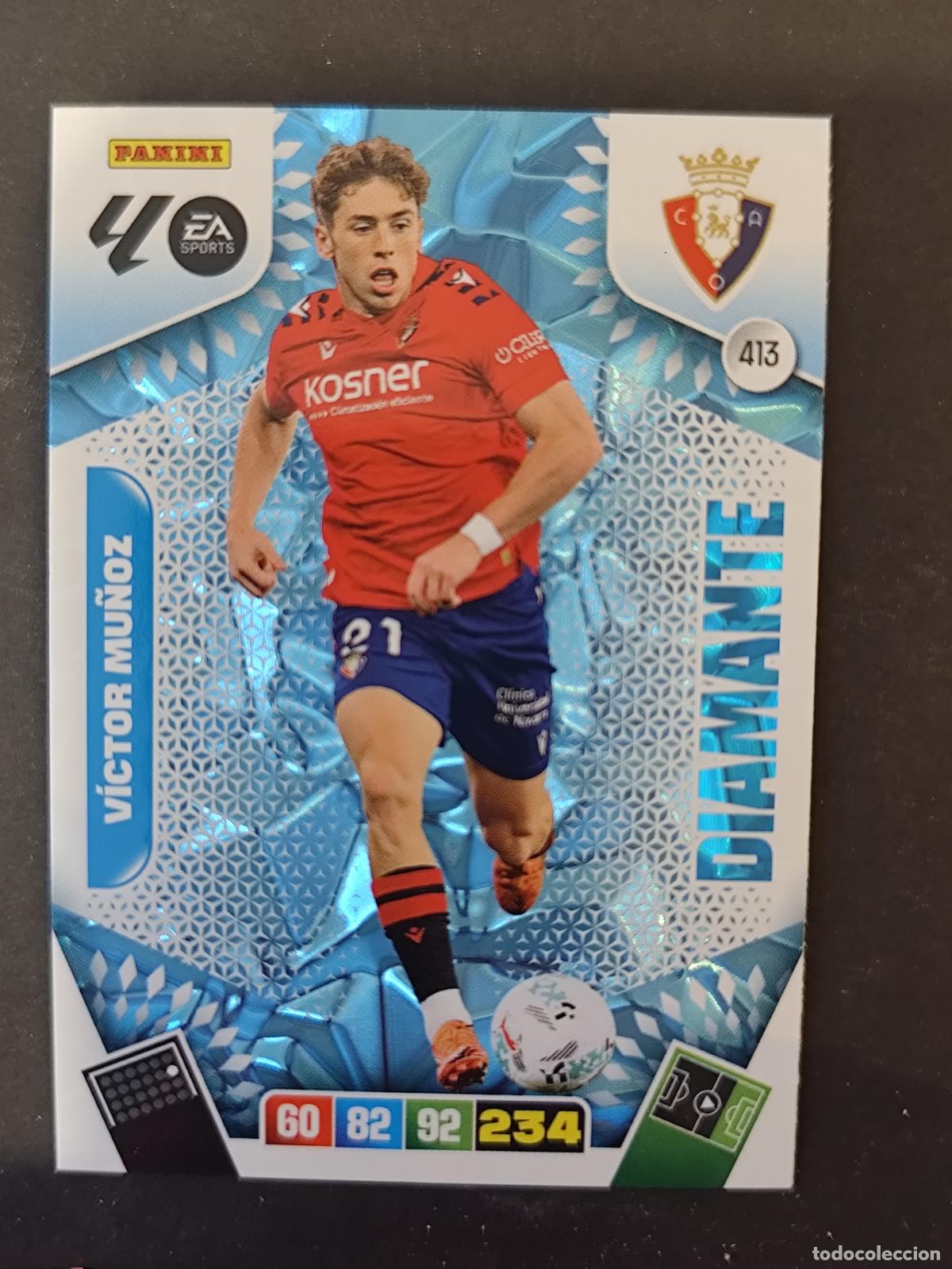 Cromos de Futebol: 413 V&Iacute;CTOR MU&Ntilde;OZ OSASUNA DIAMANTE ADRENALYN 2025 2026 25 26