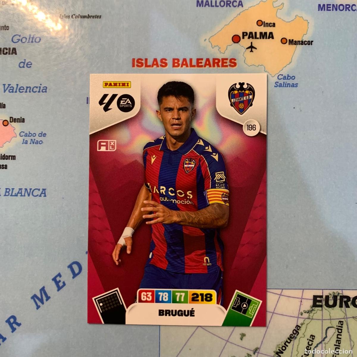 Cromos de f&uacute;tbol: Brugue n&uacute;mero 196 del Levante cromo adrenalyn XL 25-26 2025-2026
